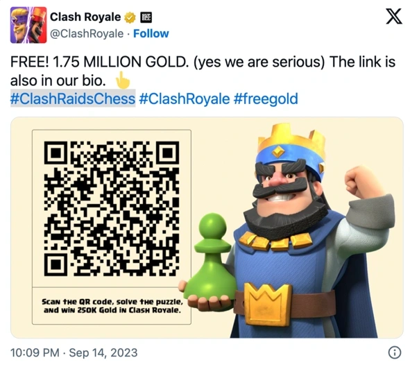 free clash royale emotes qr code