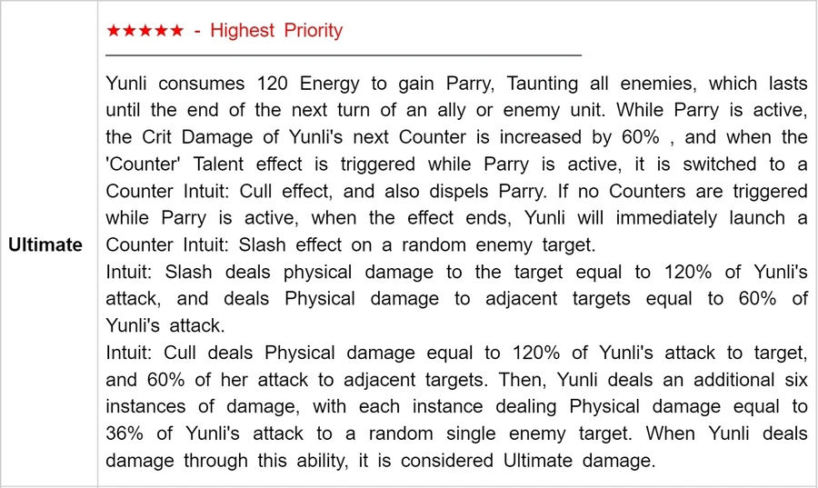 Yunli's Trace Priority(2