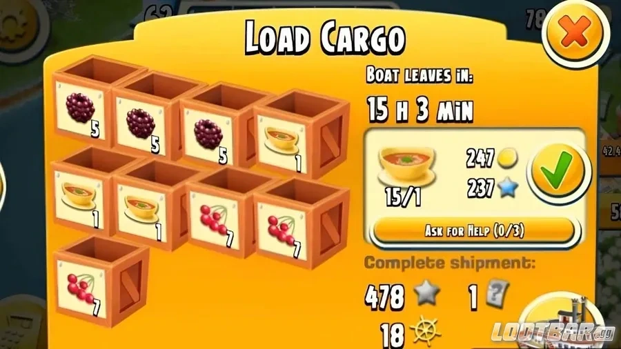 Hay Day Boat Orders