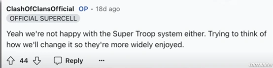 Supercell Official Super Troop System