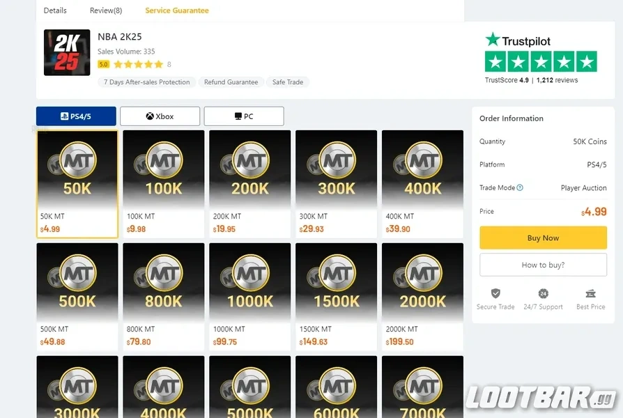 buy MT coins at lootbar