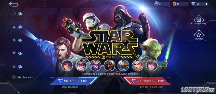 mobile legends bang bang and star wars