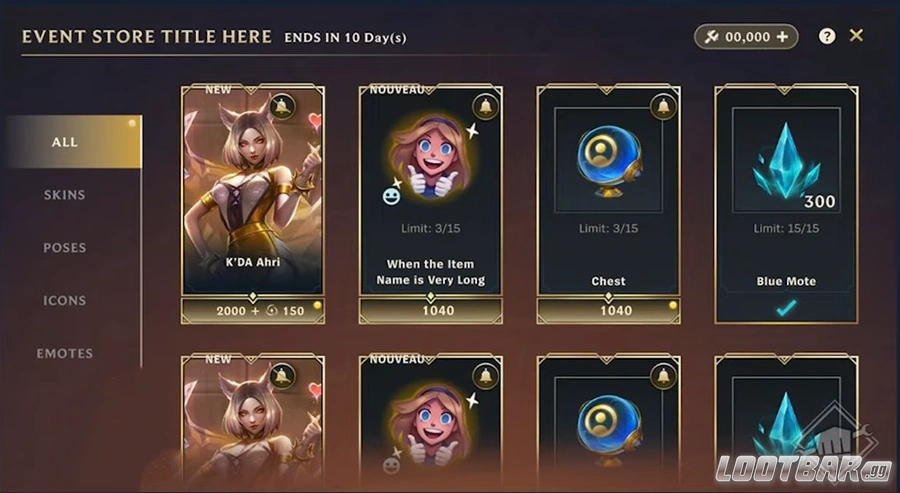 Wild Rift Anniversary Event Shop