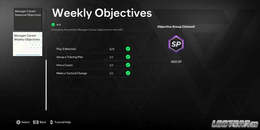 weekly objective