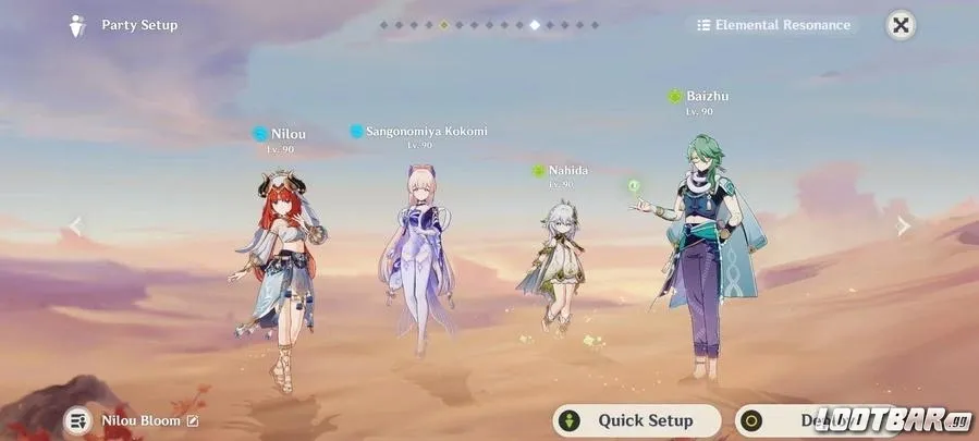 genshin impact- NILOU BLOOM TEAM