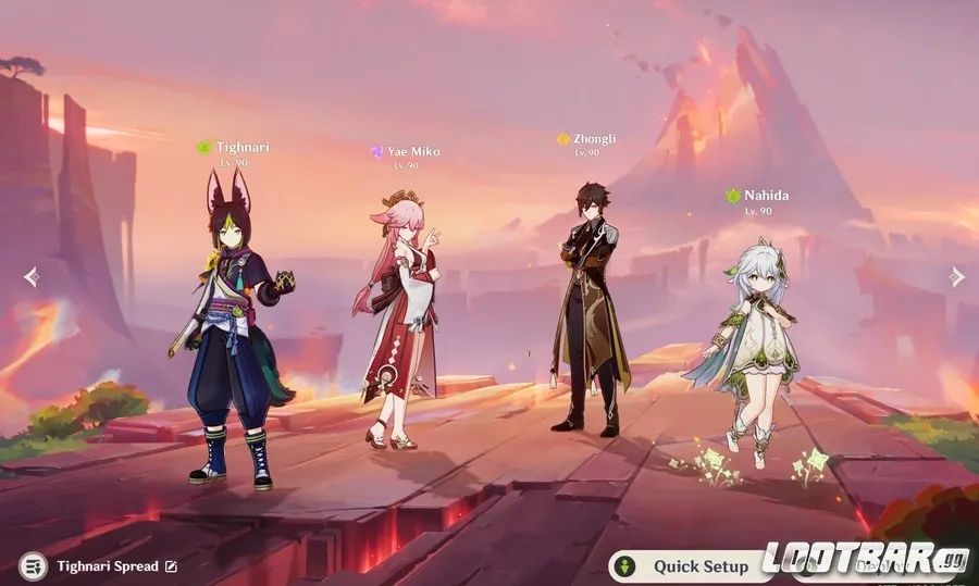 genshin impact-Tighnari spread team