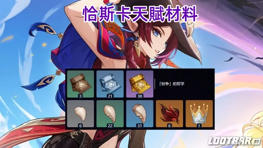 恰斯卡天賦材料