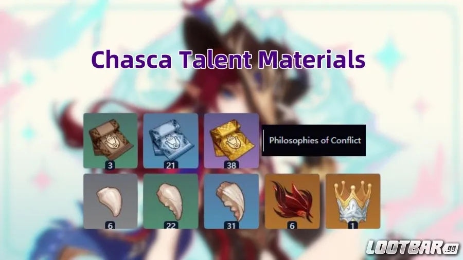 GENSHIN IMPACT CHASCA TALENT MATERIAL