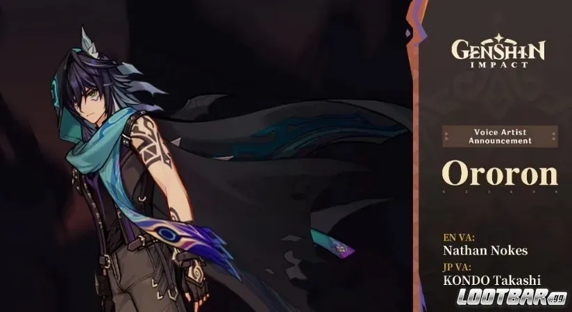 Genshin impact character, genshin impact ororon, chasca
