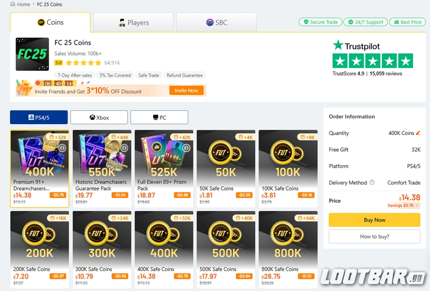 Lootbar FC25 Coins