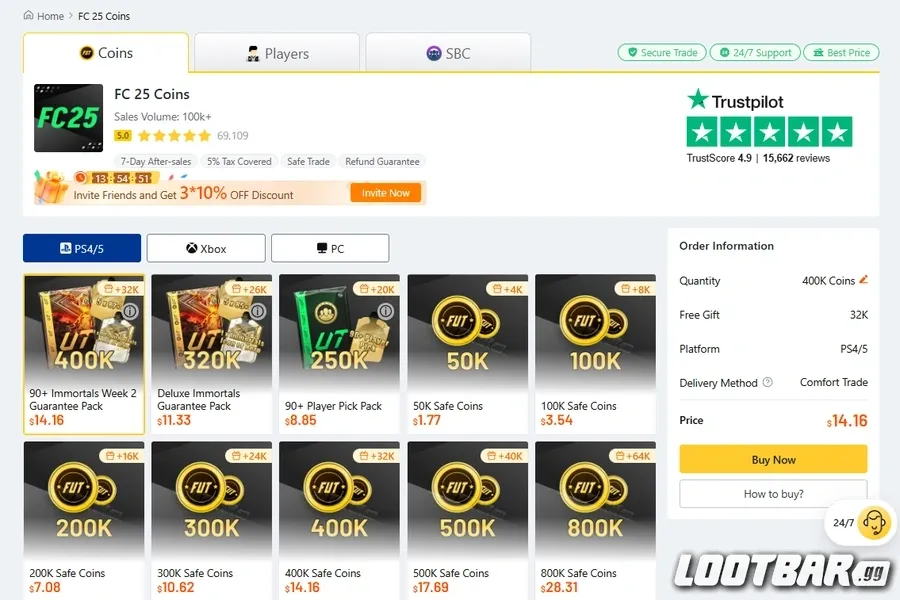 Lootbar FC25 Coins