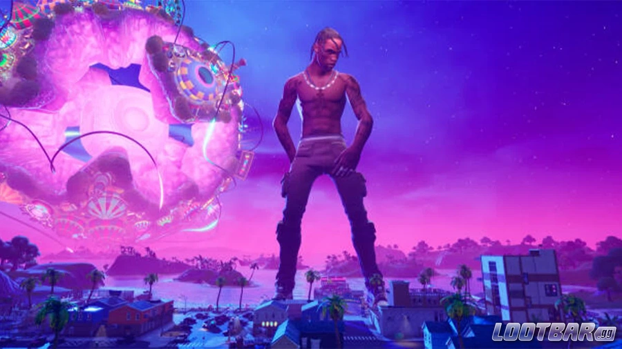 The official Fortnite and Travis Scott marketing image.