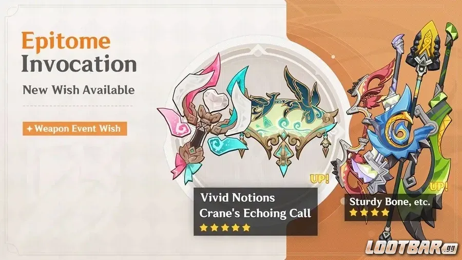Genshin Impact 5.5 Banners - Phase 1 Weapon Banner