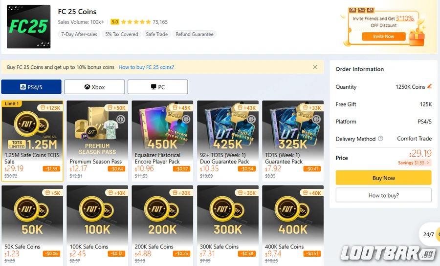 Lootbar FC25 Coins