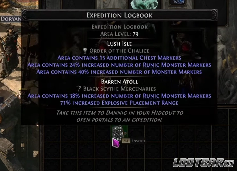 A level 79 logbook in Path of Exile 2.