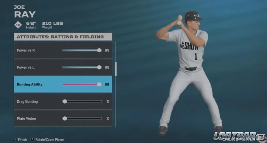 Creating a player attributes