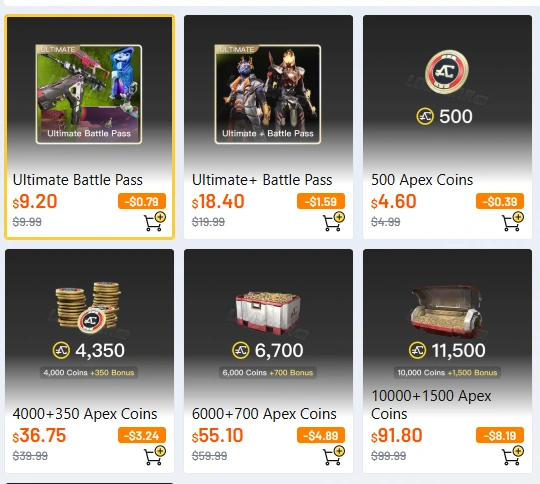 apex legends top up