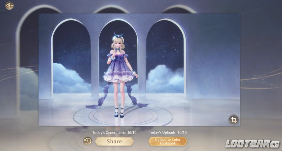 Sharing a dyed dress in Infinity Nikki.