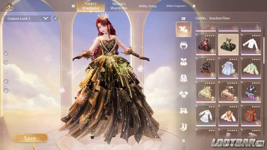 The Stardust Flare outfit in Infinity Nikki.