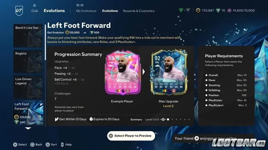 FC 25 Left Foot Forward Evolution
