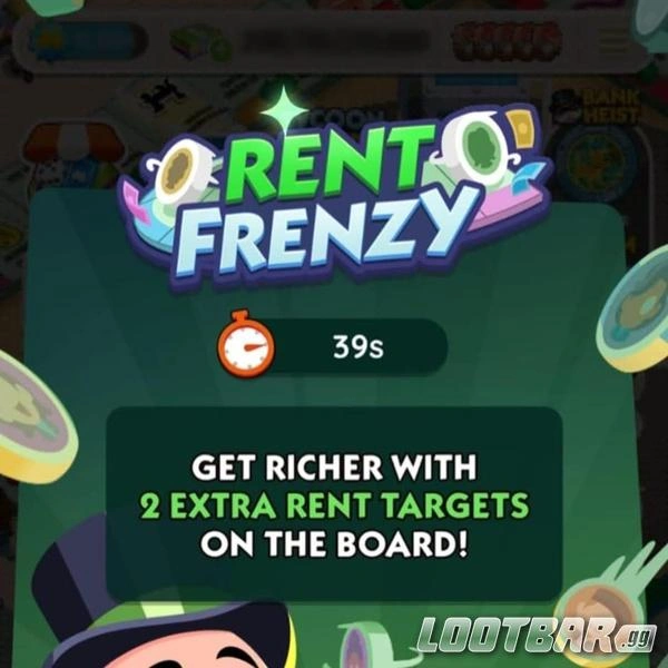 High Rent Collection During Rent Frenzy Event in Monopoly Go.