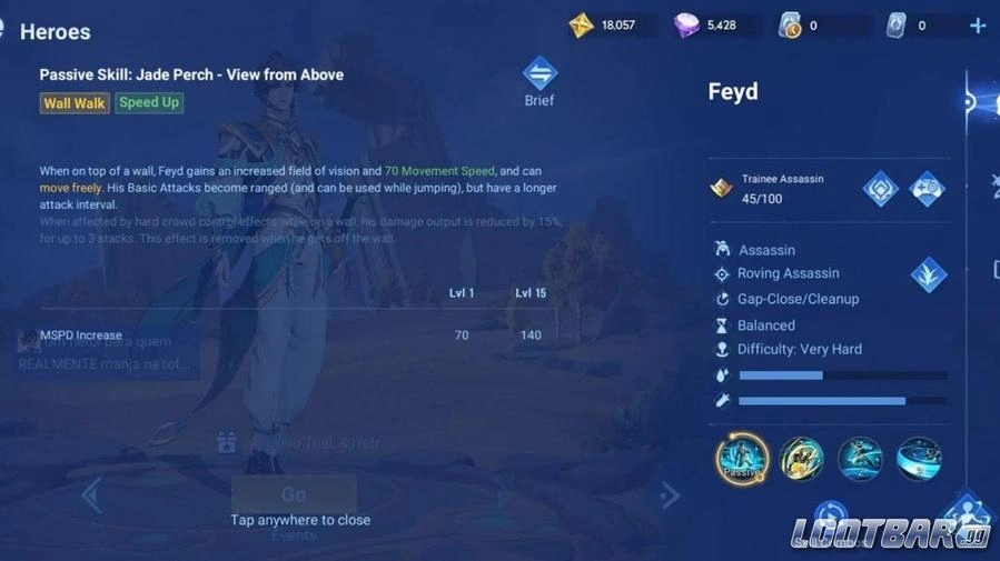 Honor of Kings Feyd Skills