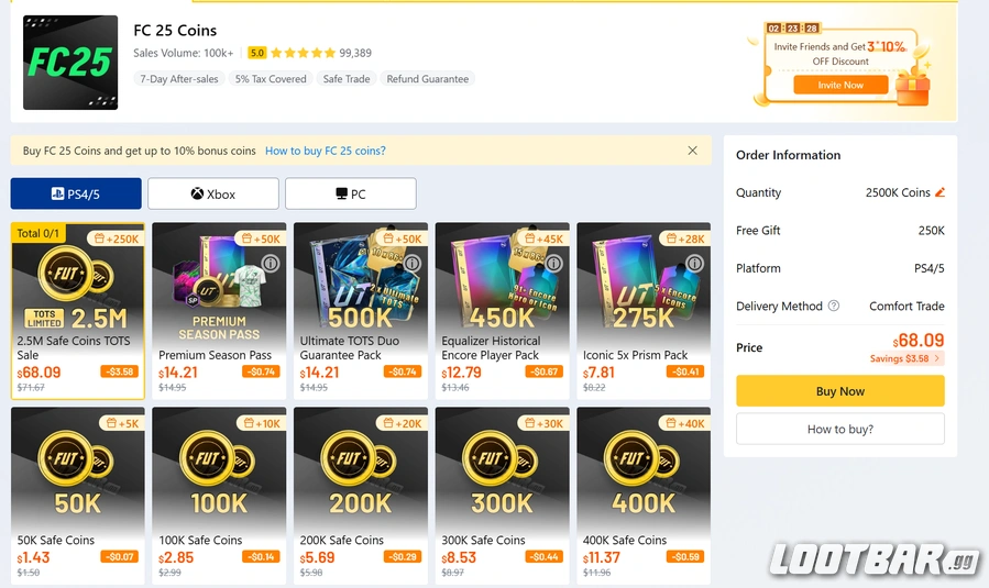 Lootbar FC25 Coins