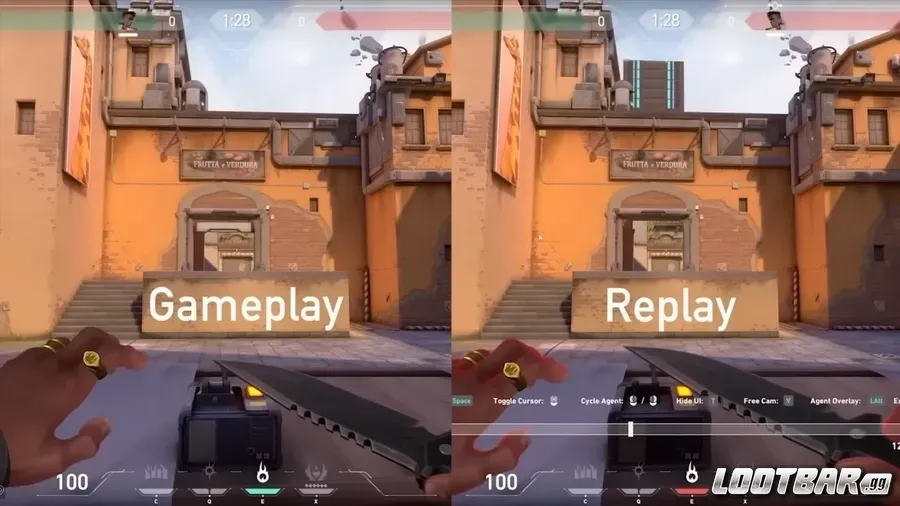 VALORANT Replay System and game play display dif