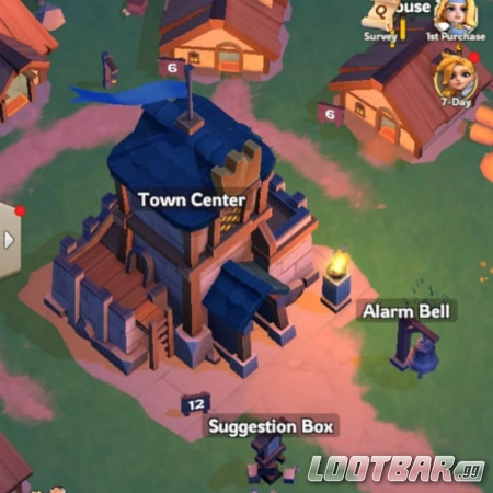 Main Town Center building in Kingshot game