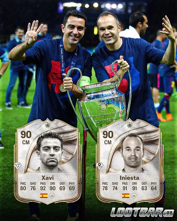 FC26 icon xavi iniesta