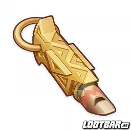 Saurian-Crowned Warrior's Golden Whistle