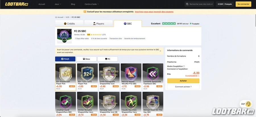 DCE fc25 LootBar