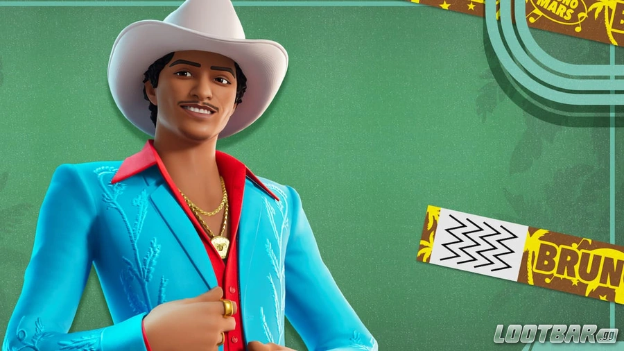 Die with a Smile Bruno Mars skin in Fortnite.