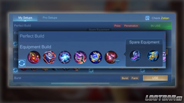 MLBB Zetian Best Item Build
