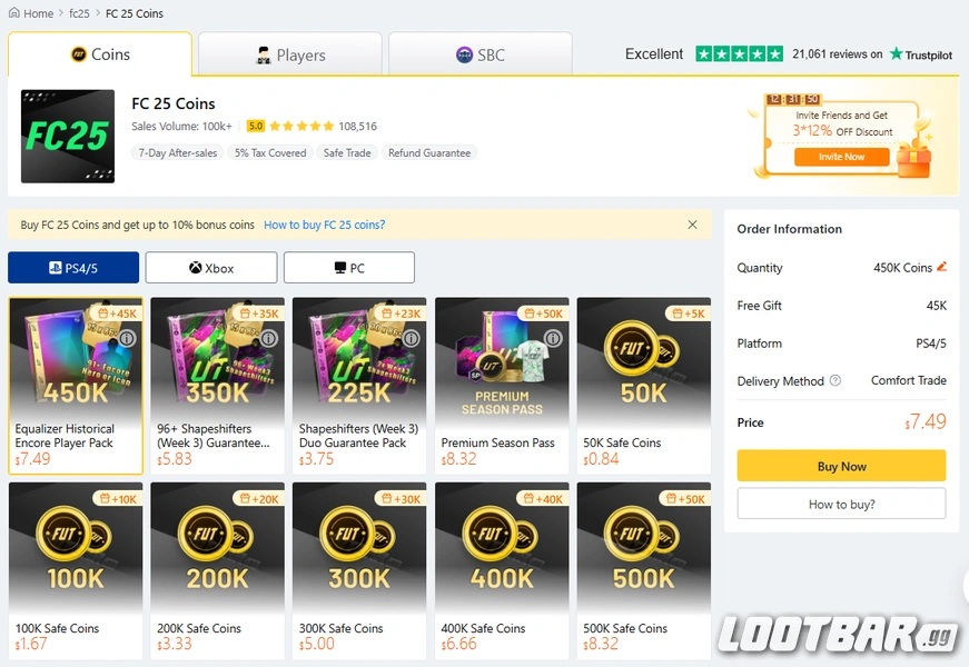 Lootbar FC25 Coins