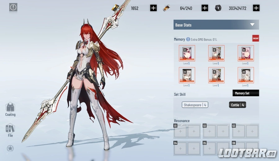 Vera Geiravor build: 4Shakespeare, 2Cottie, Cottie weapon harmony