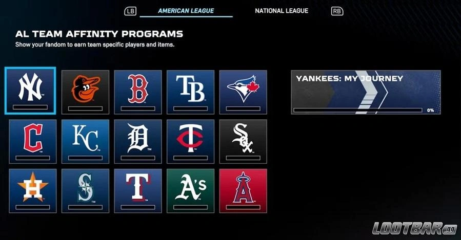 MLB The Show 25 Team Affinity Program