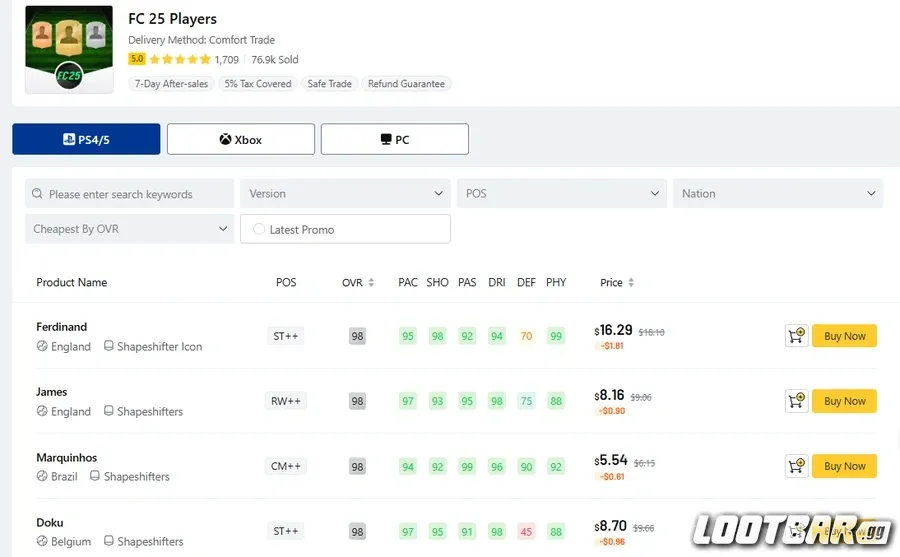 FC25 Players Lootbar