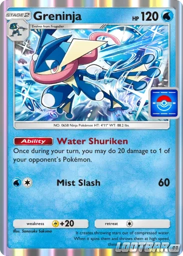 Greninja in Pokémon TCG Pocket.