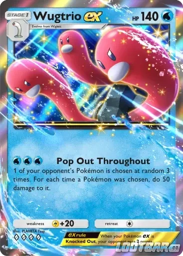 The Wugtrio ex card in Pokémon TCG Pocket.