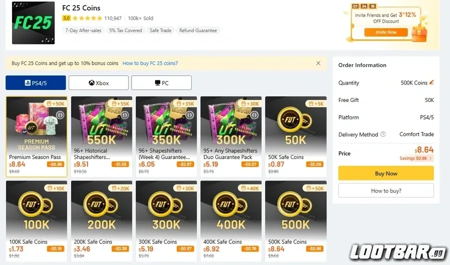 FC25 Coins Lootbar
