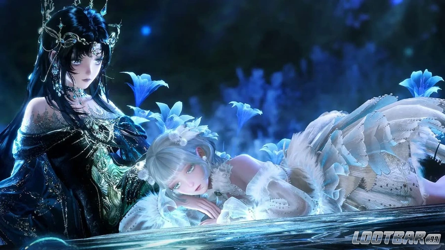 Infinity Nikki Blue Tears season trailer screenshot.
